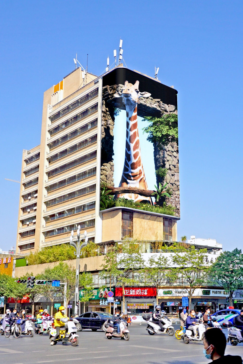 Large U-shaped naked eye 3D screen in Kunming Science and Technology Building